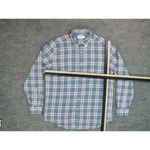 Southern Tide‎ Short Mens Med Classic Fit Blue Green Plaid - Picture 4 of 9